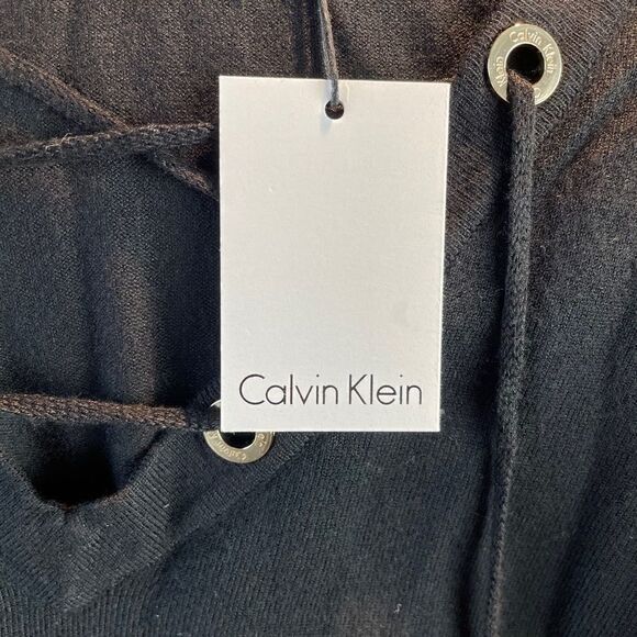 NWT Calvin Klein Black Long Sleeve Top Size L - Picture 9 of 11